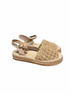 Woven Espadrille Sandals in Natural Jute Women Size 10